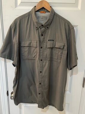 Field and Stream Mens Short Sleeve Shirt Green Outdoor, Fishing, Hiking Size 2XL